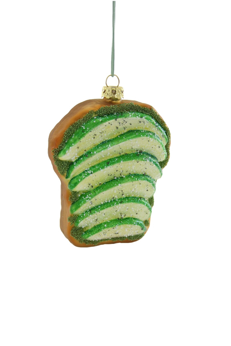 christmas ornament avocado toast
