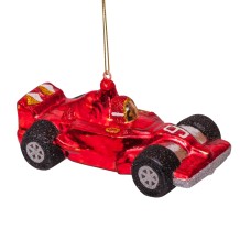 Vondels kerstbal raceauto - rood