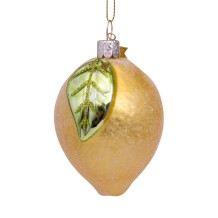 Vondels kerstbal citroen - geel/groen