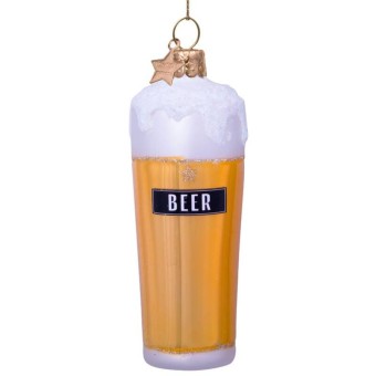 Vondels kerstbal bier in glas