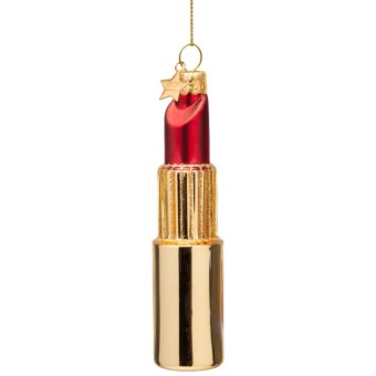 Vondels kerstbal rode lippenstift