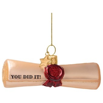 Vondels kerstbal diploma