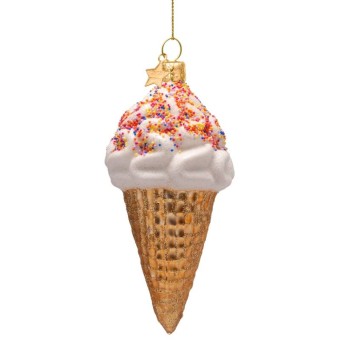 Vondels kerstbal ijsje met spikkels