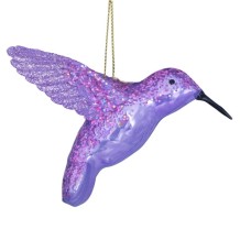 Vondels kerstbal kolibrie - paars