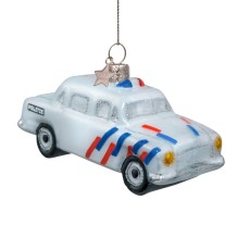 Vondels kerstbal nederlandse politieauto - wit