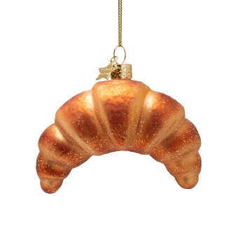 Vondels kerstbal croissant H8.5cm