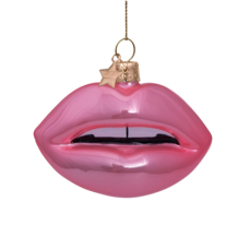 christmas ornament sensual lips - soft pink