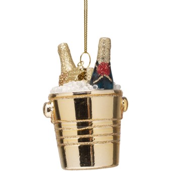 Vondels kerstbal champagne in cooler
