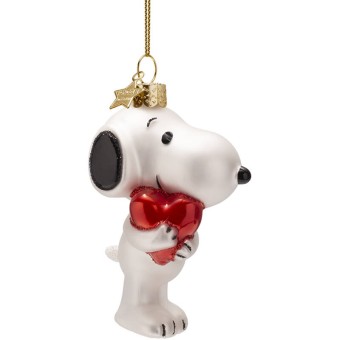Vondels kerstbal Snoopy met hartje
