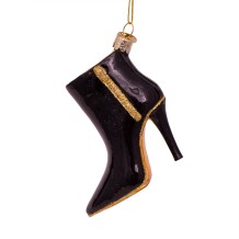 christmas ornament black high heel boot