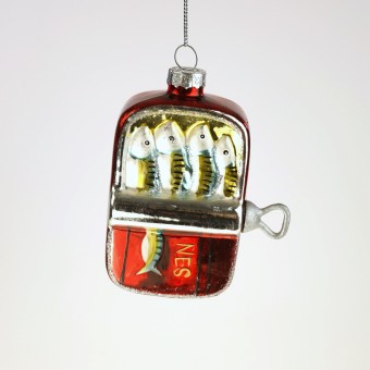 kerstbal sardientjes - rood