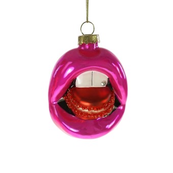 christmas ornament macaron lips