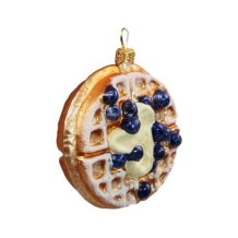 kerstbal wafel met blauwe bessen