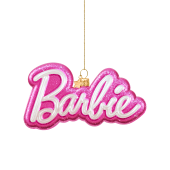 Vondels kerstbal Barbie logo H5.5cm