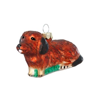 christmas ornament dachshund - brown