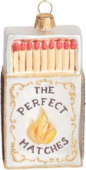 christmas ornament box of matches