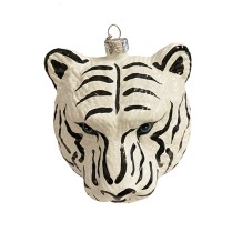 christmas ornament white tiger head