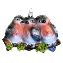 kerstbal drie vogeltjes