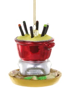 christmas ornament fondue