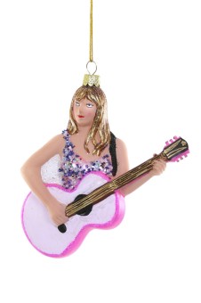 christmas ornament taylor swift with guitar buste