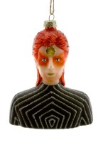 kerstbal Ziggy Stardust - oranje/zwart