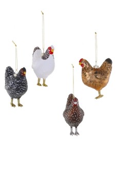 kerstbal boerderij kip