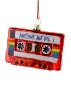 christmas ornament awesome mix tape-red