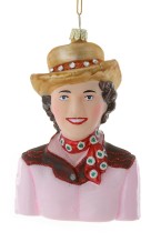 Cody Foster kerstbal vintage cowgirl