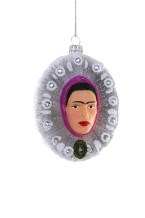 christmas ornament Frida, self portrait in medaillon