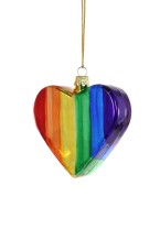 Cody Foster kerstbal regenbooghart, small