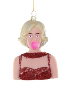 kerstbal Marilyn met kauwgom