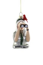 christmas ornament bird watcher's 'season's tweeting'
