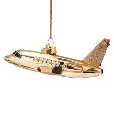 Vondels kerstbal airplane H5.5cm