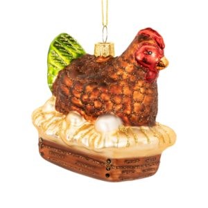 kerstbal broedende kip