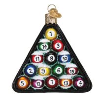 christmas ornament billiard balls