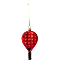 Vondels kerstbal padel racket - zwart black padel racket