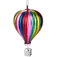 kerstbal luchtballon - regenboog
