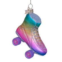 Vondels kerstbal regenboog rollerskate