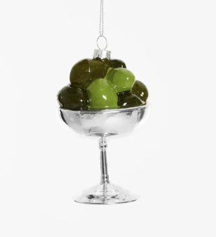 Christmas ornament coupe olives