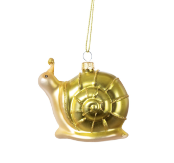 christmas ornament garden snail