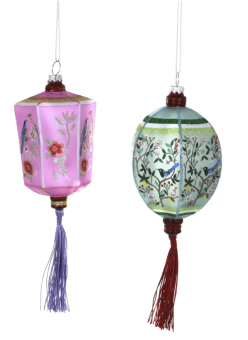 kerstbal chinoiserie lantern 2 st.