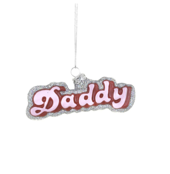 kerstbal word bubble daddy