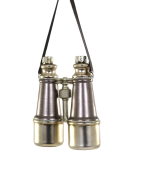kerstbal bird watching binoculars