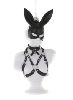 kerstbal leather bunny godess