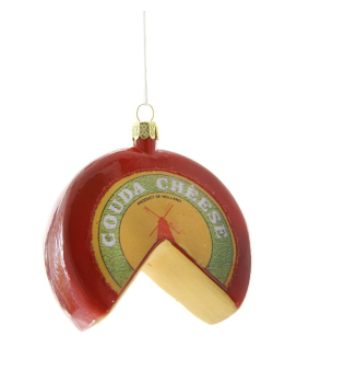 Cody Foster kerstbal gouda cheese wheel