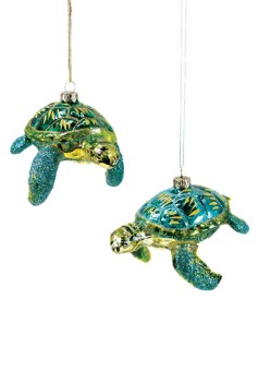 Cody Foster kerstbal schildpad - glitter