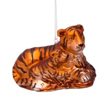 Vondels kerstbal tijger met kind