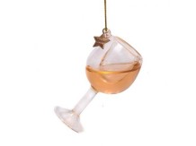 Vondels kerstbal glas rose