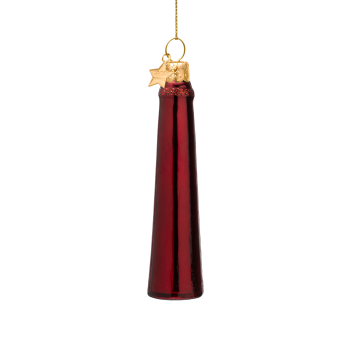 kerstbal burgundy amsterdammertje H10cm