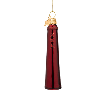 Vondels kerstbal burgundy amsterdammertje H10cm